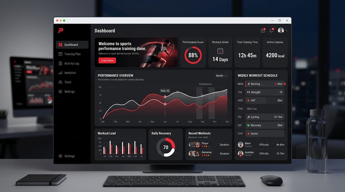 Mockup de Atlas Performance
