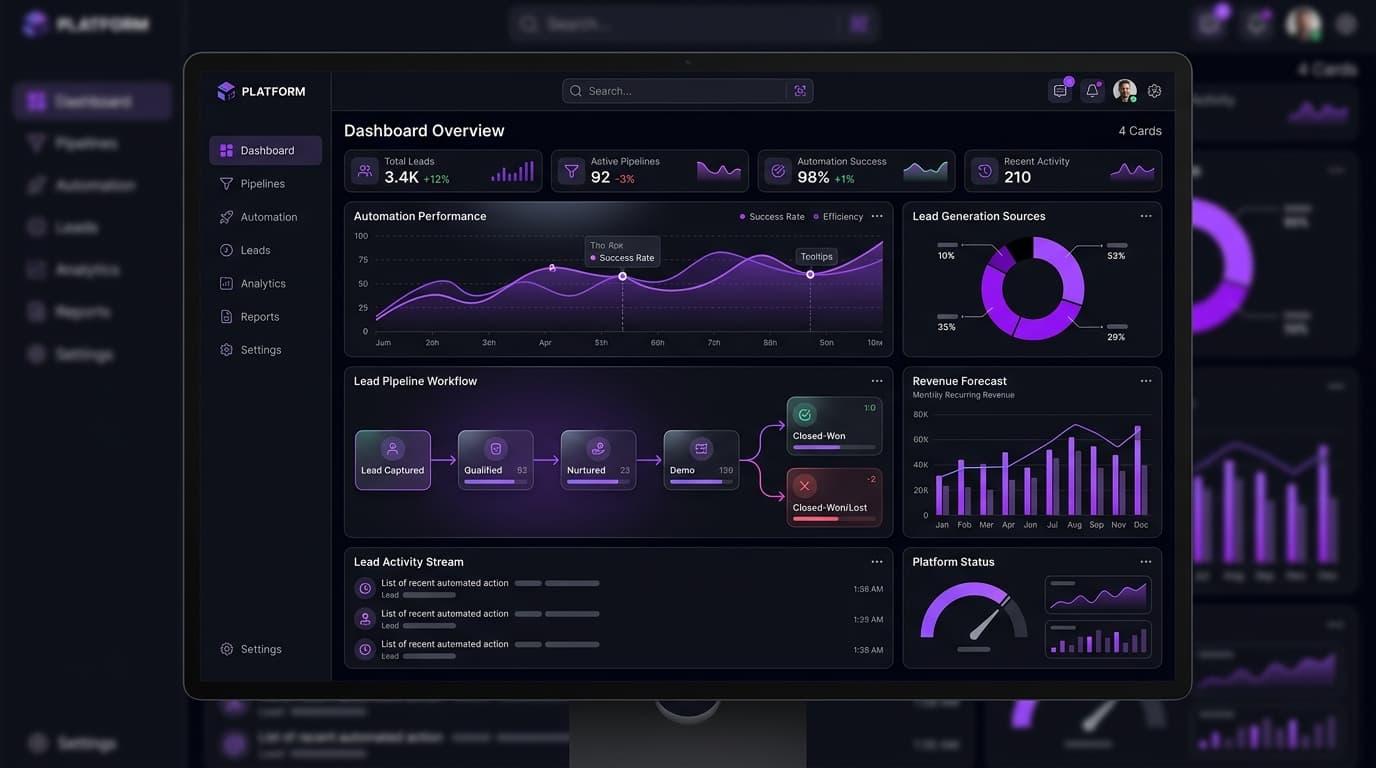 Mockup de FlowDesk AI